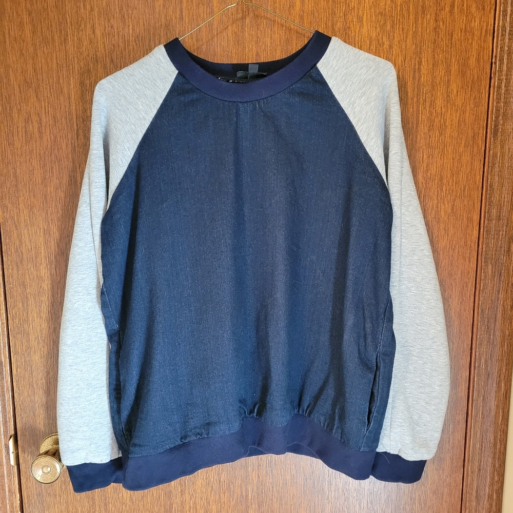 Partially denim topshop sweater